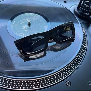 ASOS AJ Morgan black square frame sleek sunglasses